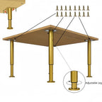 4PCS Adjustable 3.1-4.7 Inch Metal Furniture Legs Brass Furniture Replacement - Image 3