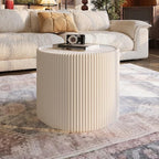 2-Piece Round Nesting Coffee Table Set, 29.52" Marble Coffee Table and End - Image 6