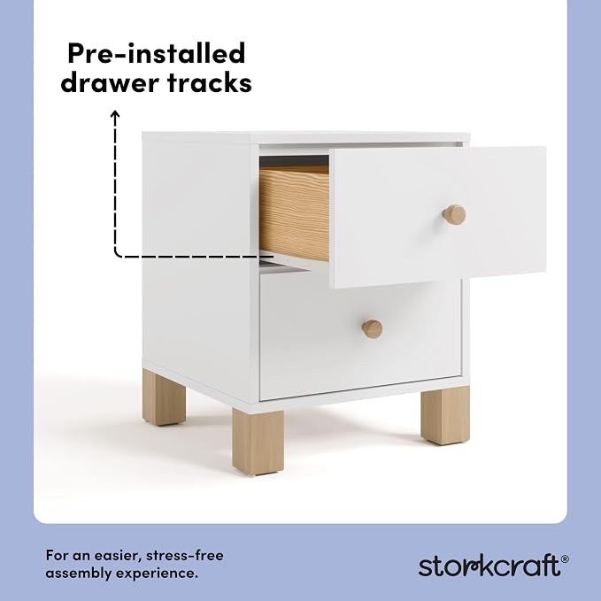 Storkcraft California 2 Drawer Nightstand - Image 5