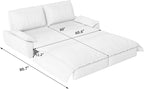 73.2" Sofa Bed Queen, 3-in-1 Pull Out Sofa Bed - Image 4
