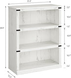 GarveeHome 3 Tier Farmhouse Bookcase, 39.9 in Tall Book Shelf - Image 2