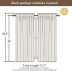 Chyhomenyc Navy Blue Semi Sheer Curtains 54 Inch Length - Image 5