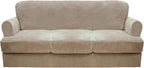 CUCRAF Cushion Sofa Cover 4 Piece Slipcovers, Soft Thick Velvet Couch Cover by CUCRAF