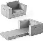 Kids Couch, 2-in-1 Toddler Chair Comfy 1-3 Years Old, Convertible Kids Chair by Enjoyabetterchildhood