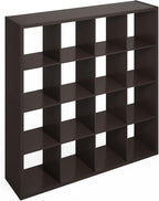 Furinno Simple Cube Storage Organizer, 16-Cube Display Shelf, Open Back - Image 6
