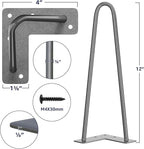 SMARTSTANDARD 12 Inch Heavy Duty Hairpin Furniture Legs, Metal Home DIY Projects - Image 2