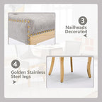 Upholstered Dining Chairs Set of 4, Modern Fabric Side Chairs - Image 6