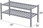 ROMGUAR CRAFT 2 Tier Bamboo Shoe Rack - Image 3