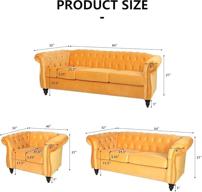 Mid-Century 2 Seater Sofa, Velvet Loveseat - Image 2