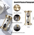 Hourglass Timer, 15 Minutes Hourglass Timer, Embossed White Sand Metal Glass - Image 4