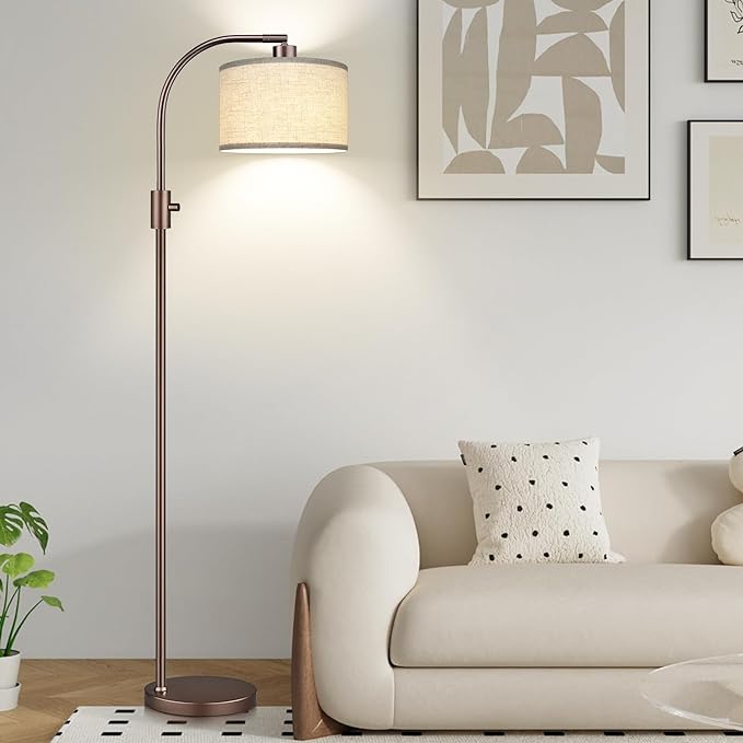 Nintiue Upgraded Modern Arc Dimmable Tall Standing Floor Lamp by Nintiue