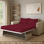 Sleeper Sofa Bed Sheet, 100% Cotton 400 Thread Count, 4 Piece Set, Deep Pocket - Image 8