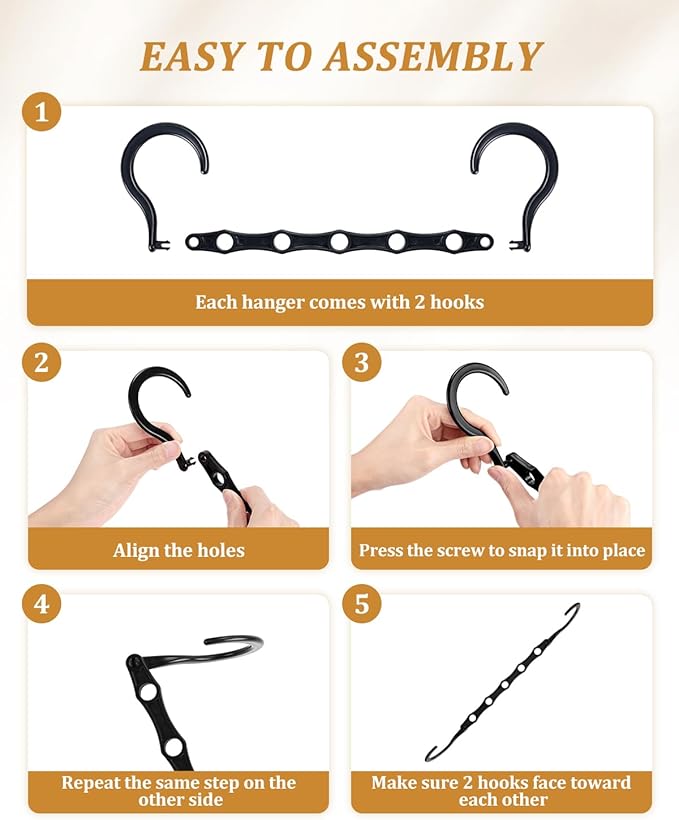 AMKUFO Hangers-Space-Saving 8 Pack Space-Saver, College-Dorm-Room-Essentials - Image 3