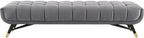 Modway Adept Mid-Century Modern Velvet Upholstered Tufted Accent Bench in Gray by Modway