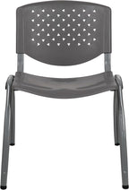 Flash Furniture HERCULES Series 880 lb. Capacity Gray Plastic Stack Chair - Image 10