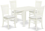 East West Furniture NDVA5-LWH-C 5 Piece Modern Dining Table Set Includes a by EastWestFurniture