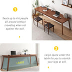 NELYE Mid-Century Long Desk Table - Image 7