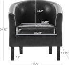 BELLEZE Accent Barrel Chair - Image 3