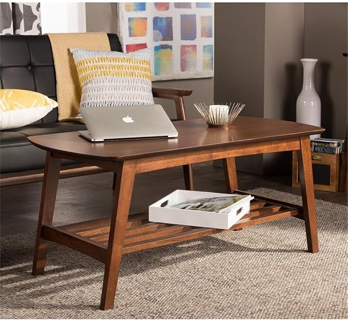 Baxton Studio Sacramento Mid-Century Modern Scandinavian Style Coffee Table - Image 2