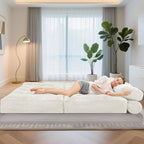 HABUTWAY Folding Sofa Bed, Foldable Floor Sofa Lounge w/Dual-Pillow & Handle - Image 5