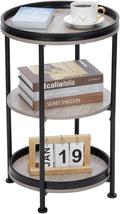 Dulcii Side Table, Round End Table by Zexvida
