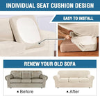 H.VERSAILTEX Modern Velvet Plush 4 Piece High Stretch Sofa Slipcover Sofa Cover - Image 6