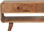 Reverse Curve Oak ish Media Unit - Image 4