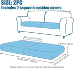 Smiry Waterproof Couch Cushion Covers, Stretch Jacquard Thick Sofa Cushion - Image 6