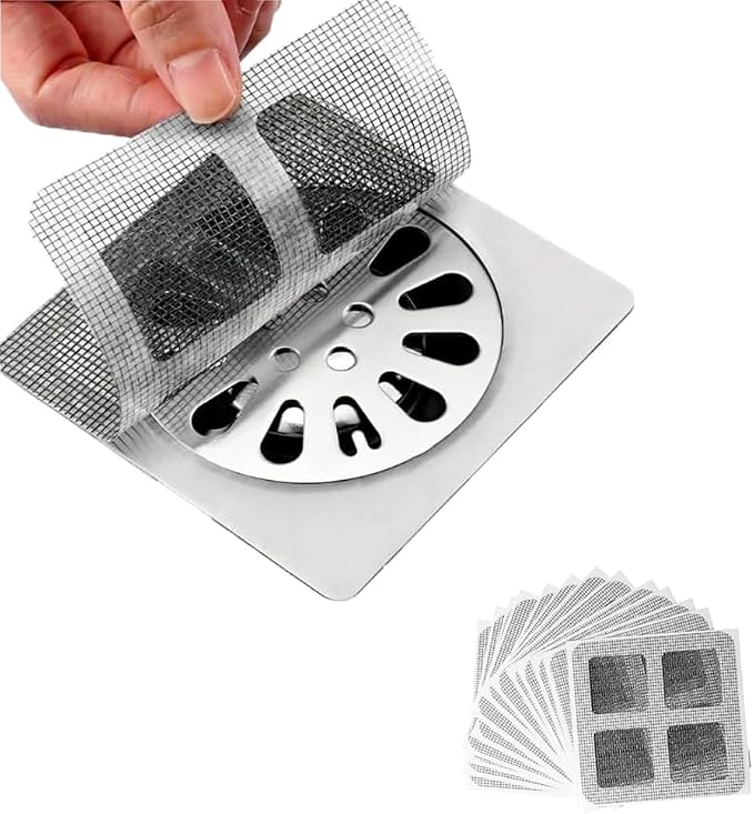 Disposable Hair Drain Stickers, Upgrade Disposable Shower Drain Cover Hair by ROWPOZ