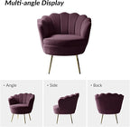HULALA HOME Modern Velvet Accent Chairs Set of 2 - Image 3