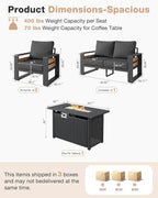 Aoxun Aluminum Patio Furniture Set - Image 7