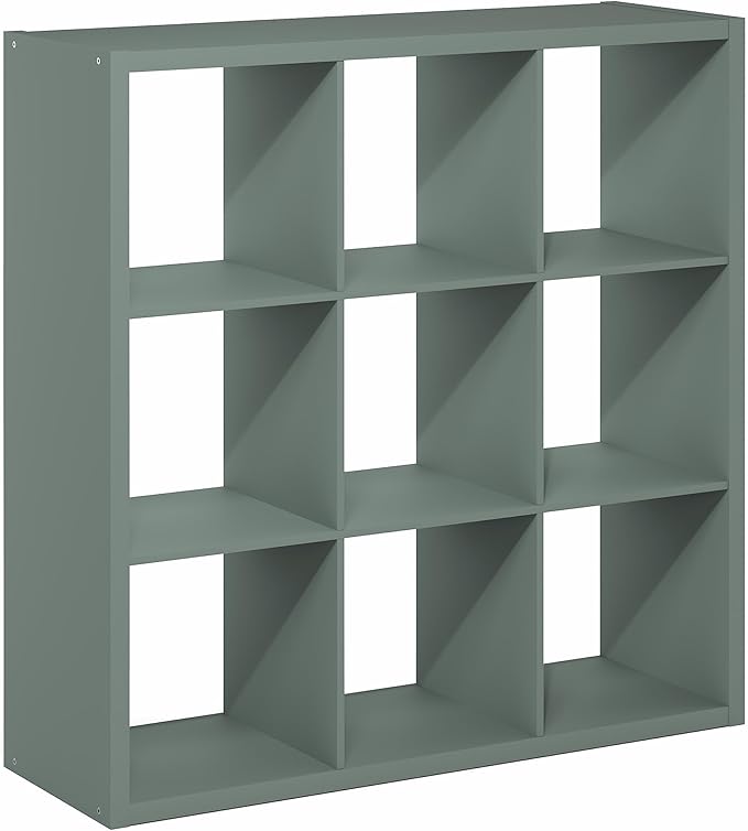Furinno Cubicle Book Shelf, 9-Cube Bookshelf, Extra Thick Frame Reversible - Image 7