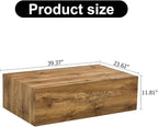 Coffee Table Living Room Table, Faux Marble Coffee Tables, Modern Wood Coffee - Image 2