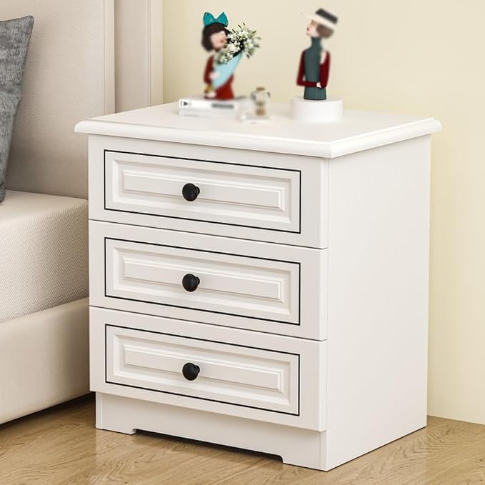 Bed Side Table Light Luxury Solid Wood Bedside Table, Simple Home Storage - Image 6