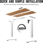 Veken 47.2 Inch Electric Standing Desk, Height Adjustable Sit Stand Up - Image 6