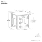 SIMPLIHOME Monroe End Table - Image 3