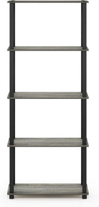 Furinno TURN-S-TUBE Book Shelf, 5-Tier Toolless Storage Shelves - Image 5