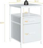 Herture Mini Fridge Stand with 3 Storage, Mini Fridge Cabinet, Beverage Fridge - Image 2