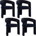 BESTANO Set of 4 Modern Velvet Fabric Upholstered Dining Chairs by BESTANO