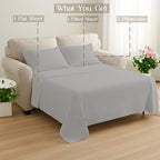 Sleeper Sofa Bed Sheet, 100% Cotton 400 Thread Count, 4 Piece Set, Deep Pocket - Image 9