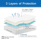 Twin Mattress Pad Waterproof Mattress Protector, Quilted Twin Size Mattress - Image 2