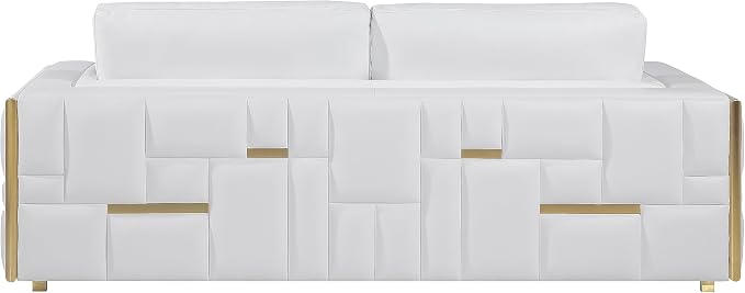 Blackjack Furniture Catania Modern Top Grain Italian Leather Sofa Set - Image 4