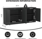 63'' Fluted TV Stand for TVs up to 75'', Modern Media Console - Image 2