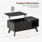 Wood Lift Top Coffee Table - Image 2