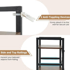 Tangkula 3-Tier Industrial Bookshelf, 16.5" Width Wooden Open Bookcase - Image 9