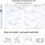 Arthome Marble Contact Paper, Peel and Stick Wallpaper 11.8x100 inch Self - Image 7