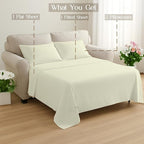 Sleeper Sofa Bed Sheet, 100% Cotton 400 Thread Count, 4 Piece Set, Deep Pocket - Image 9