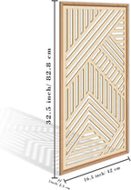 IARTTOP Large Boho Wooden Wall Art 16x32 Inch Framed Mid century Modern Wood - Image 4