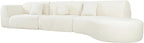 Merax 140" Curved Polyester Sectional Sofa Set, Modern Cloud Couch - Image 7