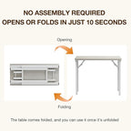 TEMI Small Computer Desk Folding Table - Image 4